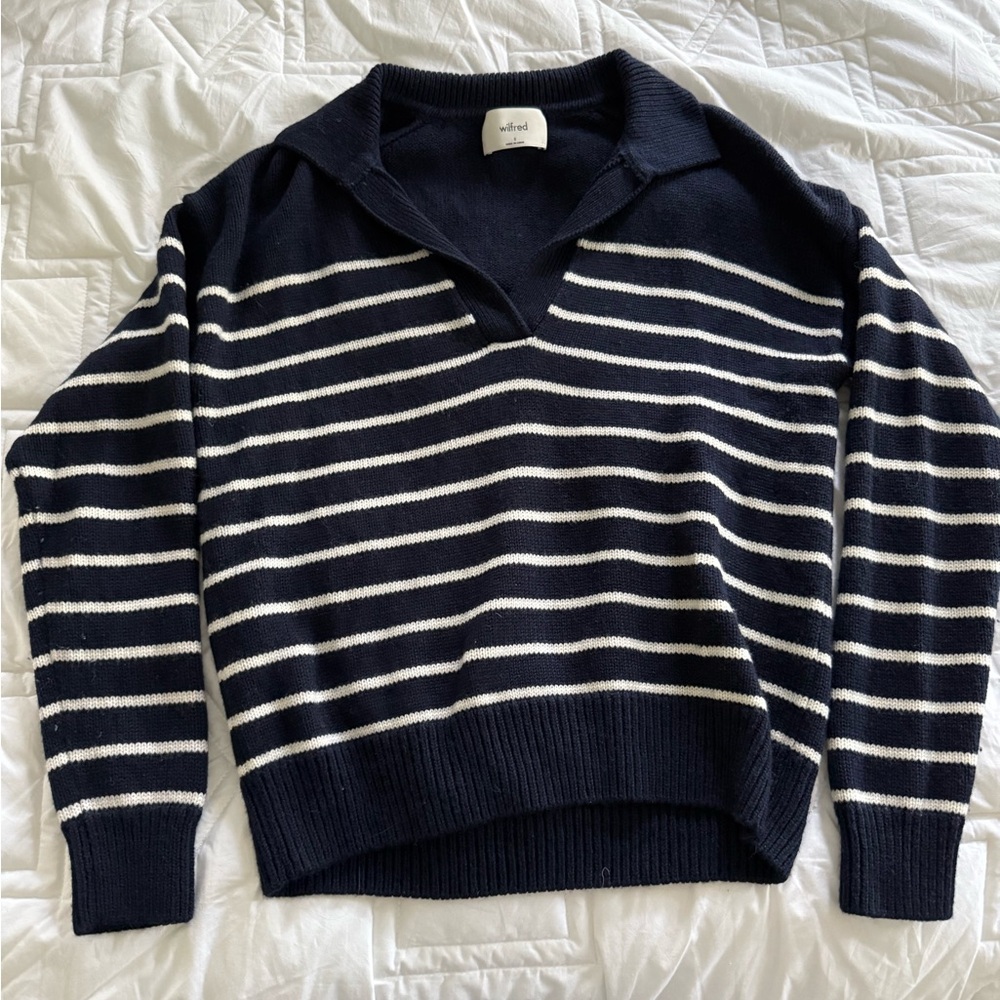Aritzia Wilfred free Clara merino wool polo sweater - Picture 4 of 6